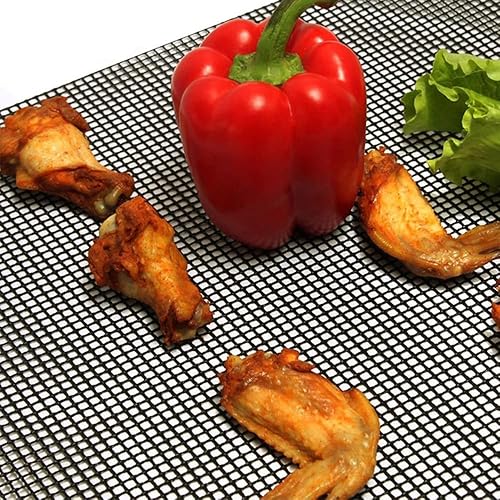Miniatura 3 de Alfombrilla de malla para barbacoa, reutilizable y fácil de limpiar, antiadherente, para ahumadores al aire libre, accesorios de barbacoa