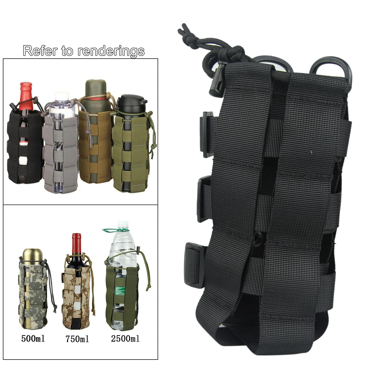 DIYCUT Portaborraccia A Tracolla Regolabile, 2 Pezzi Borsa Per Borraccia Molle, Borsa - Foto 9