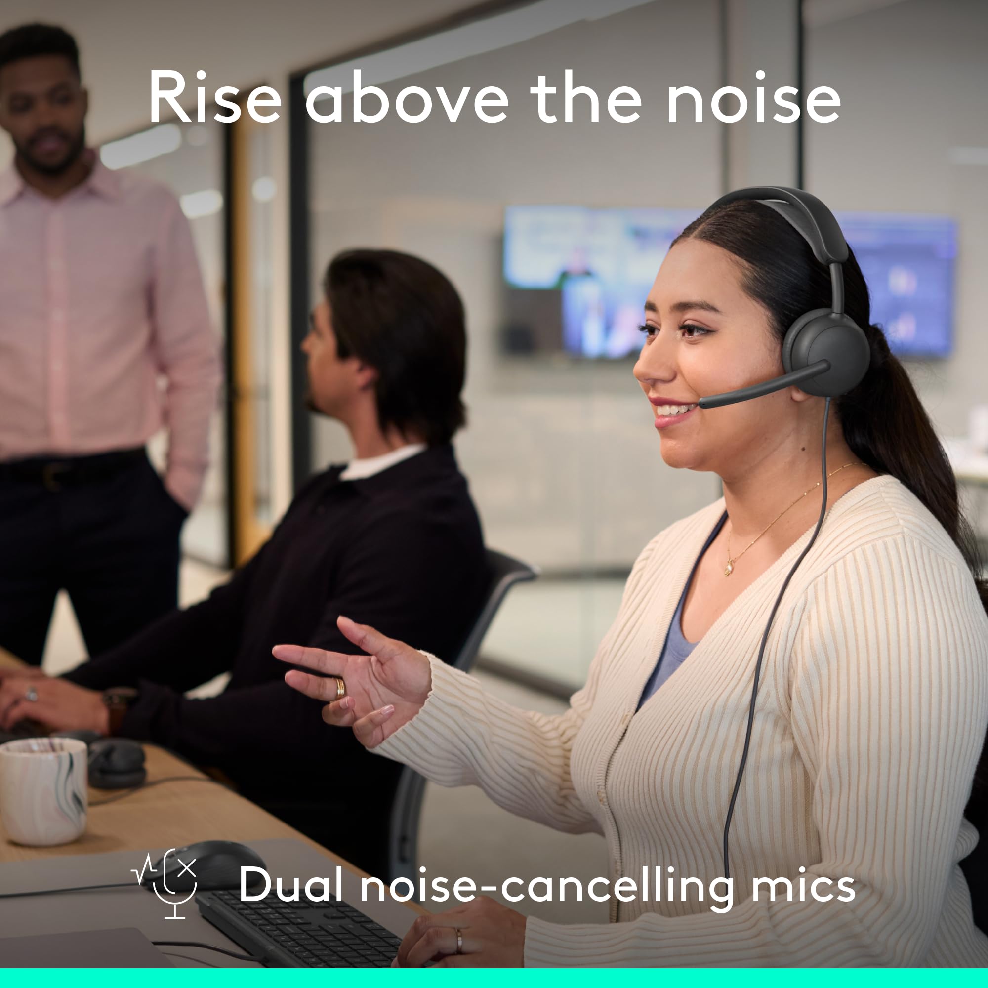 Logitech Zone Wireless 2 ES for Business – Casque sans fil antibruit avec ANC hybride adaptatif, Bluetooth, USB-C et USB-A, certifié Microsoft Teams – Graphite (renouvelé)