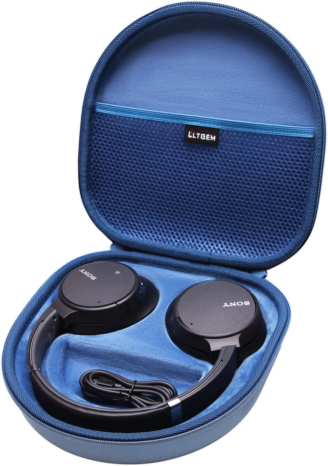 Custodia Rigida Da Viaggio Per Sony WH-CH720N – Borsa Protettiva Con Maniglia, In EVA E Peluche, Colore Blu