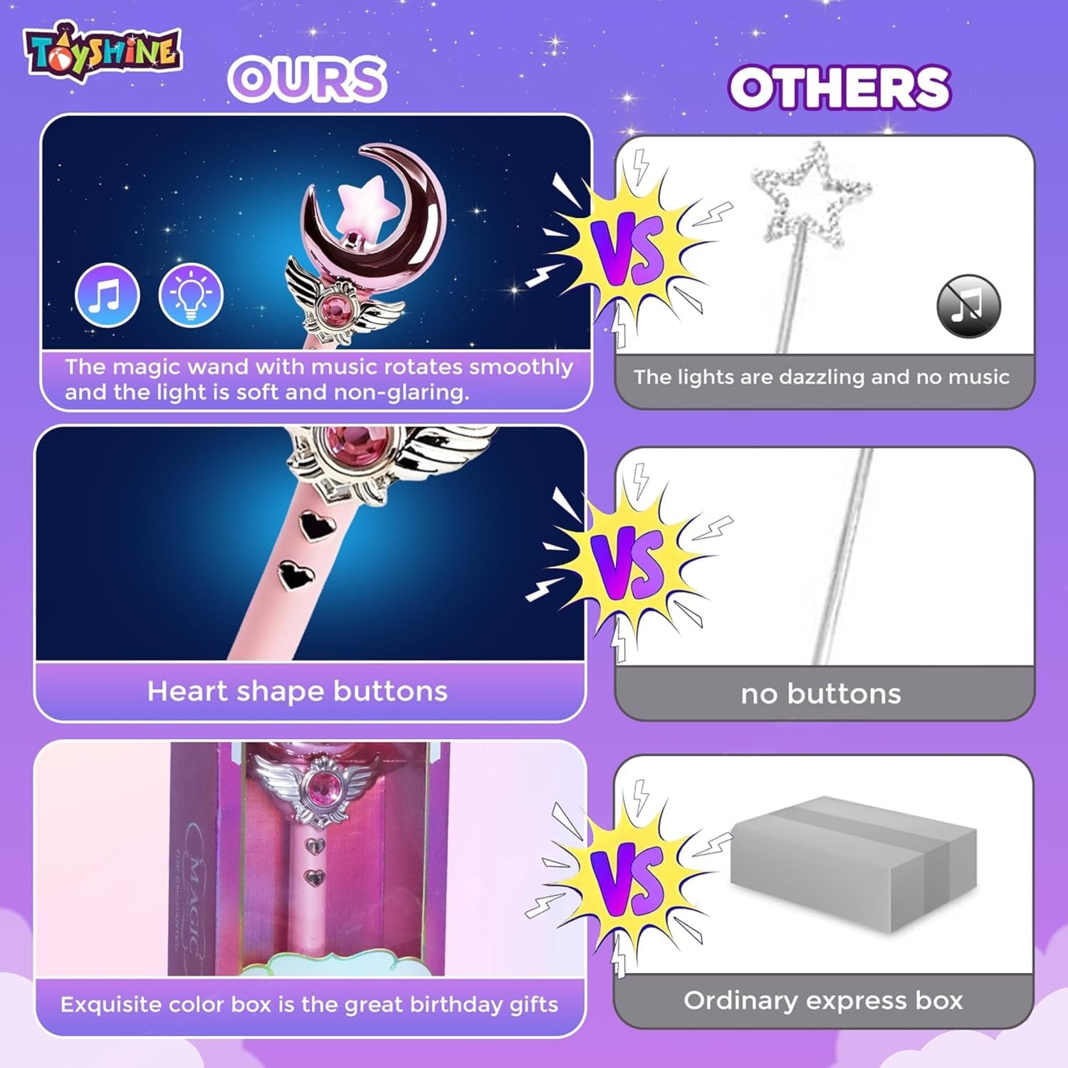 VGEBY1 Varita Mágica De Princesa Con Luz Y Música | Juguete Electrónico Con Efecto Burbuja | Regalo Para Niñas +3 Años | Pilas De Botón Incluidas