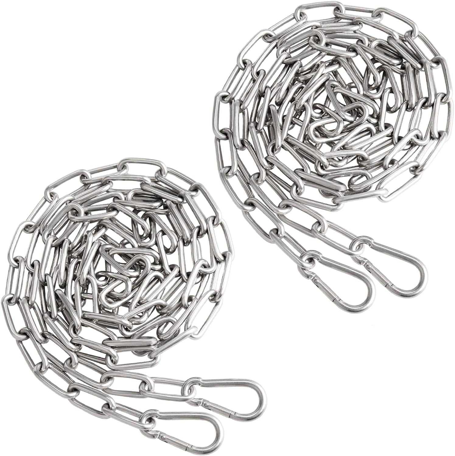 Set of 2 stainless steel chains, stainless steel hanging chair chain, for hanging chairs hammocks, sandbags
