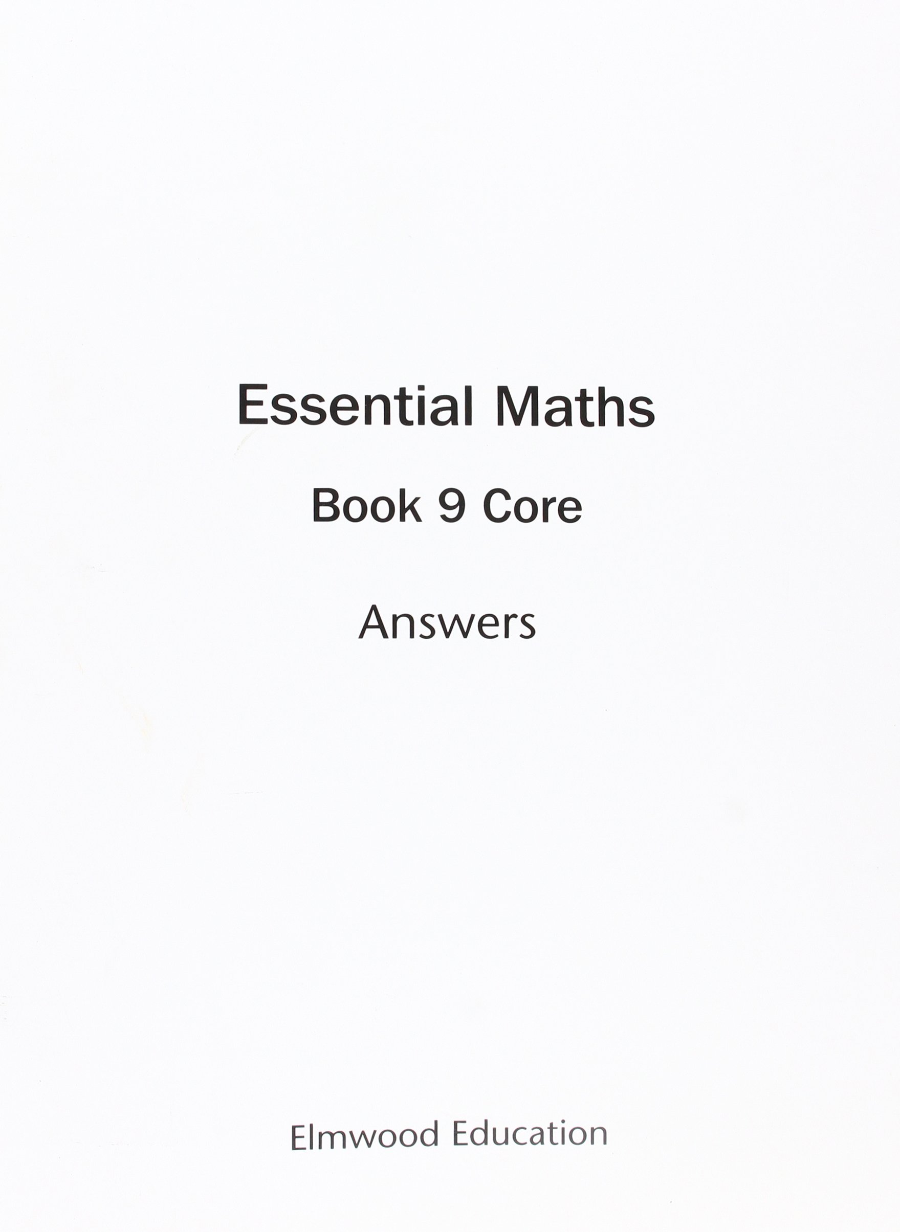 Essential Maths 9 Core Answers