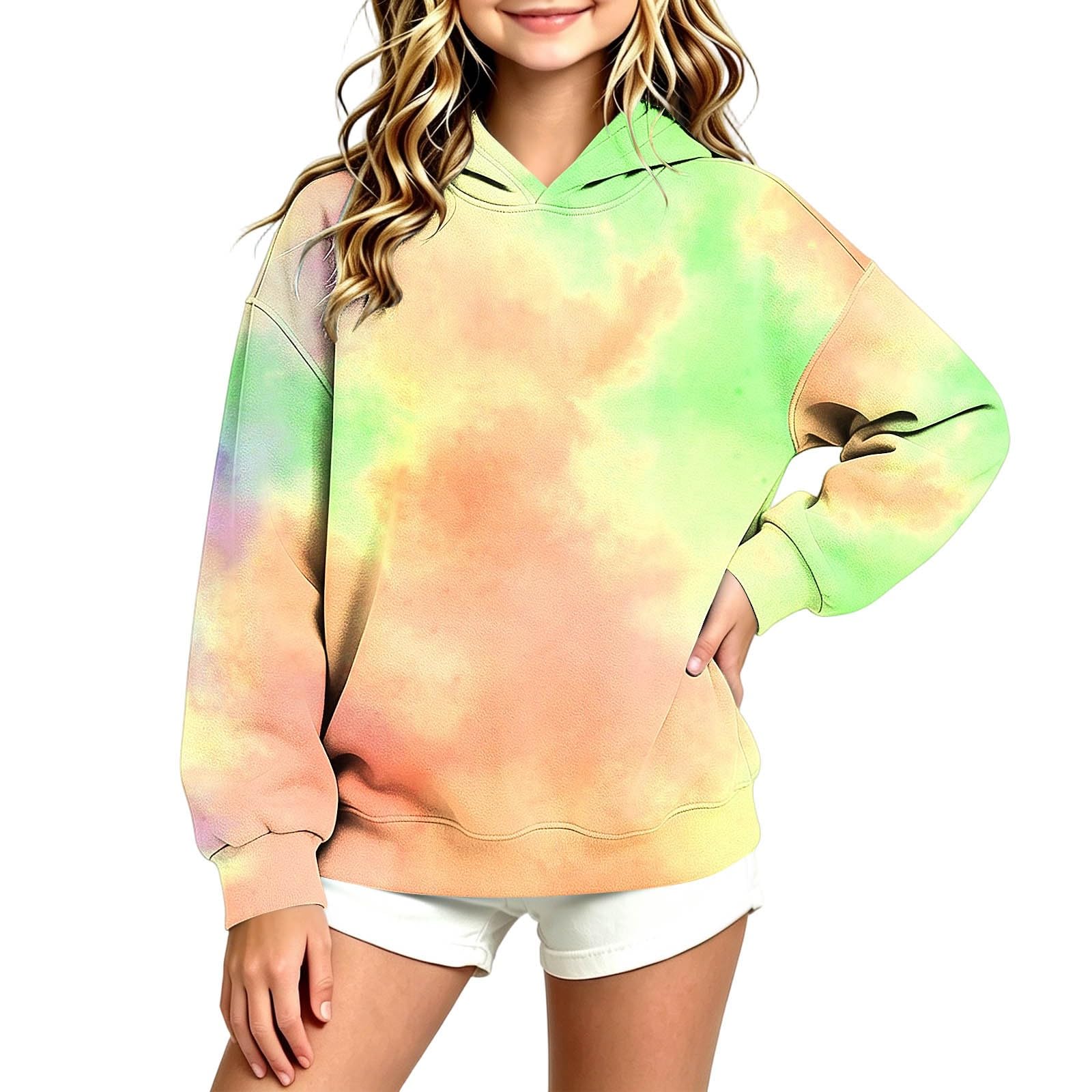Felpa Ragazza Con Cappuccio Manica Lunga Hoodie Bambino Invernale Felpata