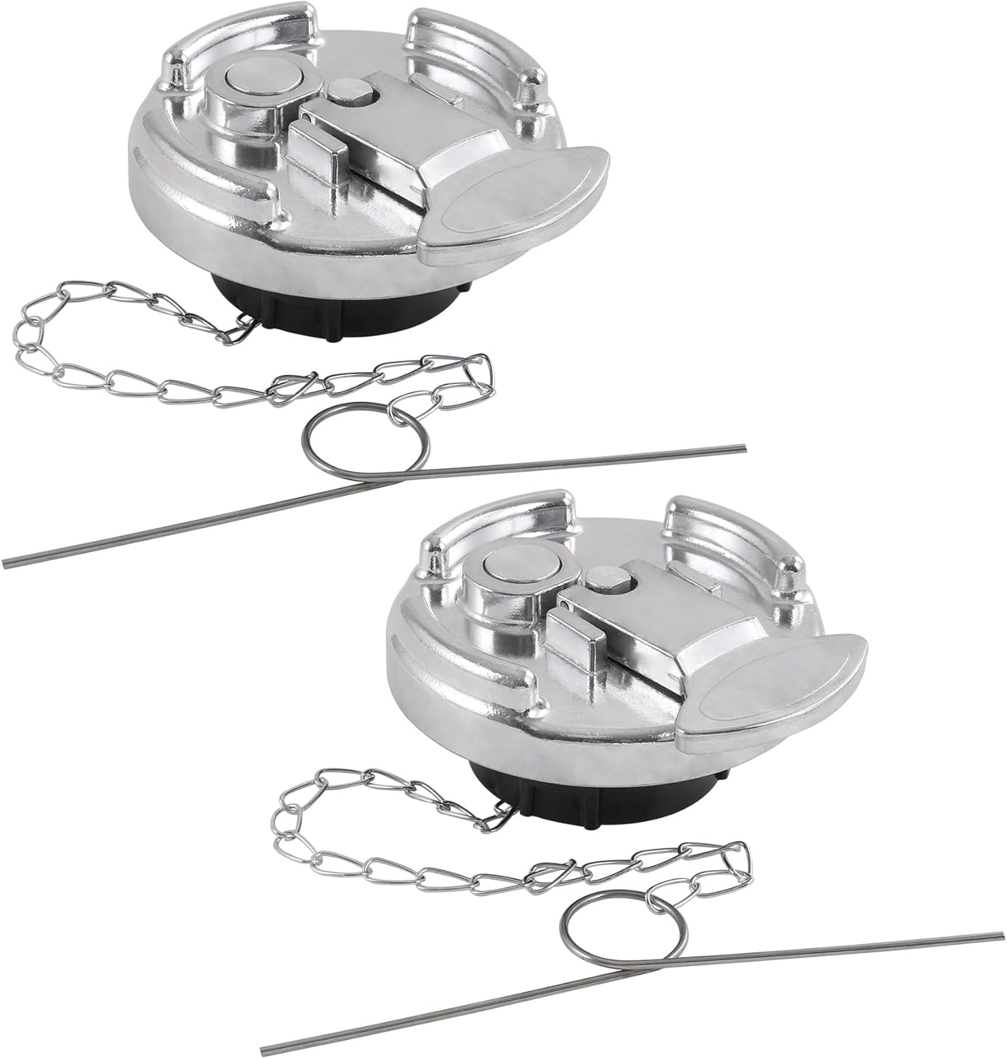 4" Non-Locking Diesel Fuel Cap Compatible with 1972-2017 Peterbilt 330 379 389 579 587 Trucks Replaces OEM 11-04859-100 11-04859-200 572.1015 600212 Aluminum Lever Style Fuel Tank Cap Non-Vented 2Pcs