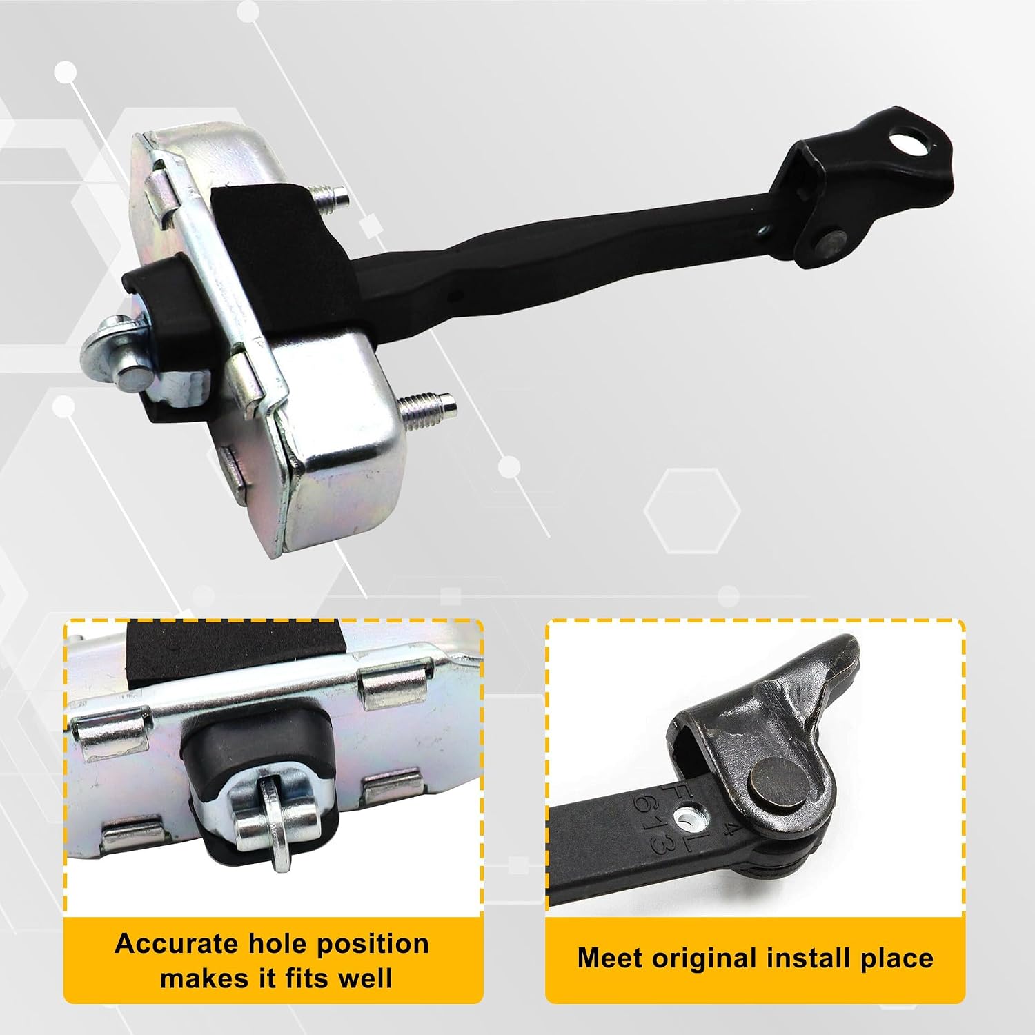 GXARTS Front Door Check Stop Strap Driver Side Or Passenger Side Check Assembly 924-926 Compatible with Toyota Tundra Sequoia 2007 2008 2009 2010 2011 2012-2021 68620-0C021 68620-0C022 68620-0C023