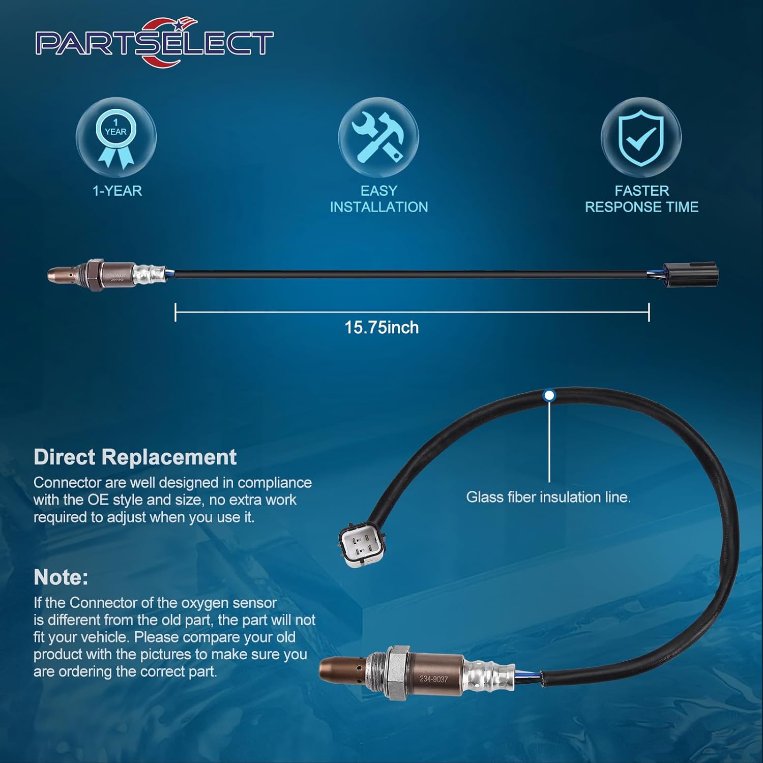 Oxygen O2 Sensor Upstream Replacement for Nissan Murano 2009 2010 3.5L V6, for Infiniti G37 2008 3.7L V6
