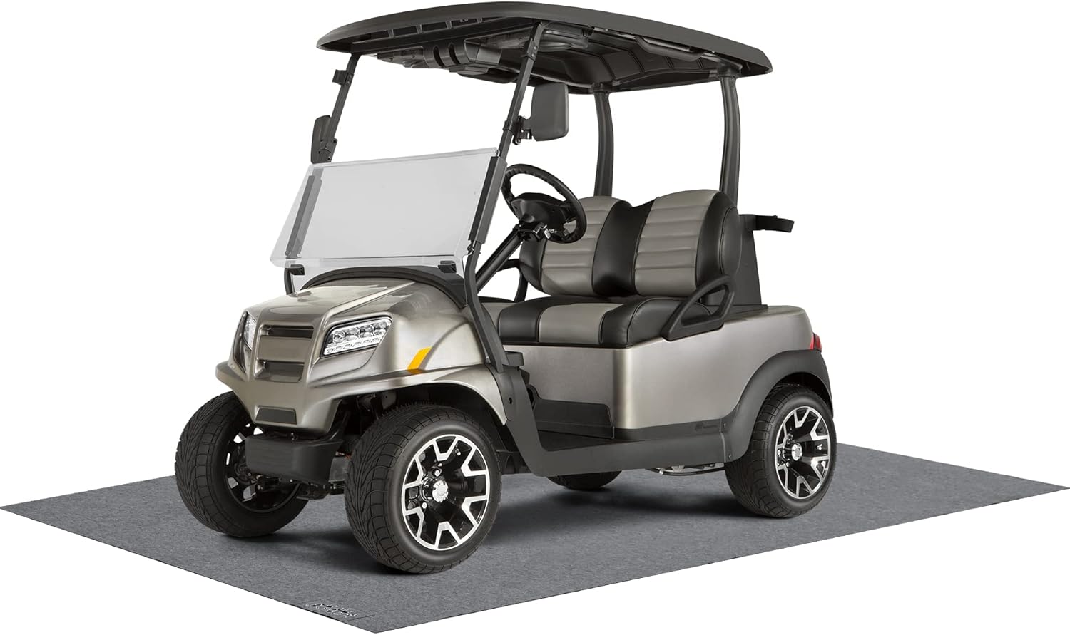 10L0L Golf Cart Parking Mat 8.8 x 4.9 Ft Oil Absorbent Garage Floor Mat and Mechanic Pad, Protect Floor Waterproof Anti-Slip Garage Matts for Club Car EZGO Yamaha ATV UTV and Motorcycles