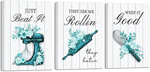 Miniatura 7 de RnnJoile Decoración de cocina roja divertida para cocina, arte de pared, panadería, habitación, decoración de pared, lienzo, enmarcado, regalo de