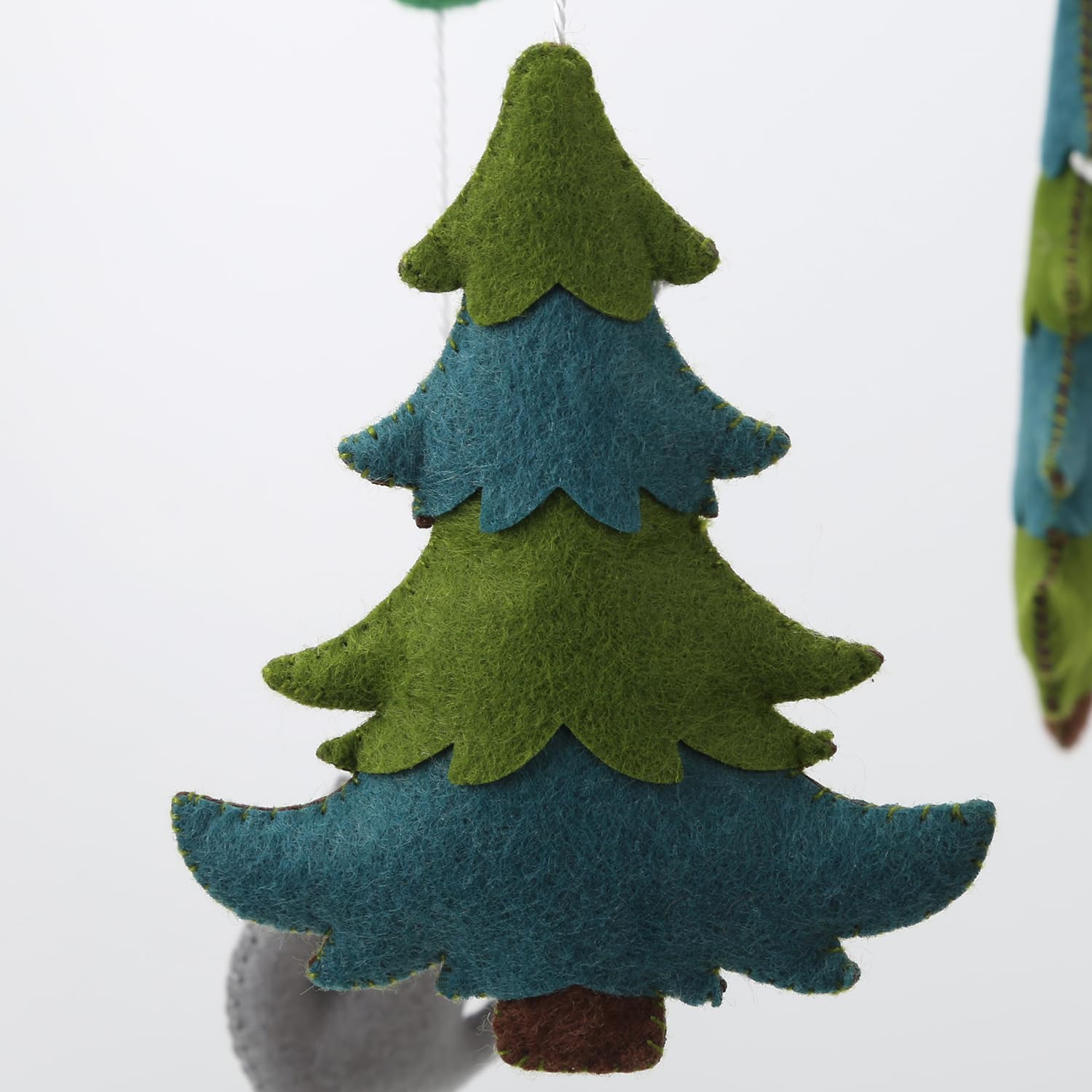 Woodland Mobile for Crib - A Woodland Crib Mobile with Stars Trees Clouds and Animals for a Forest or Hunting Theme - Image 6