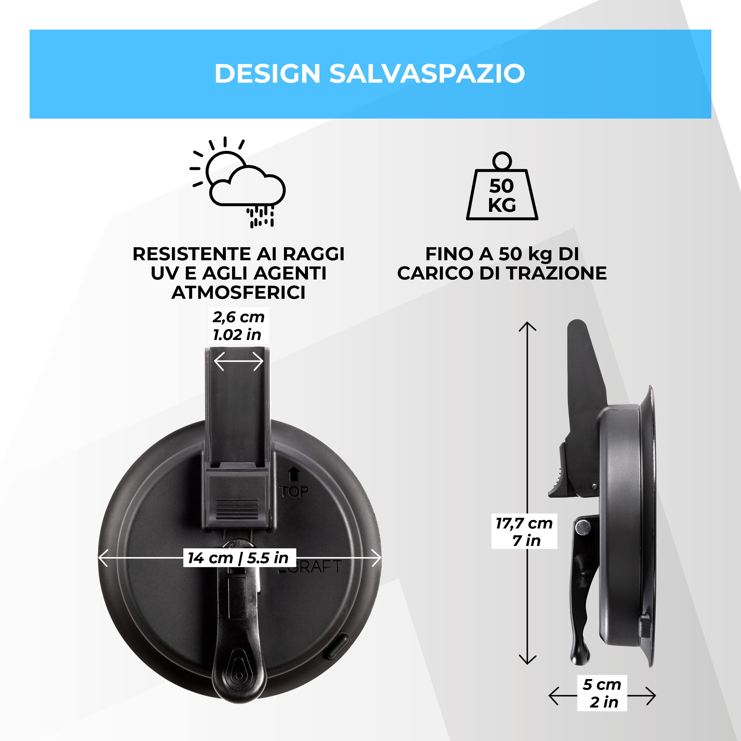 Graft Supporto per Tenda (2 Pezzi) | Supporto per Piede di Tenda | Supporto per Piede di Tenda per Camper, Motorhome, Caravan | Realizzato con Thule, con Fiamma e con DOMETIC | Accessori per Tenda