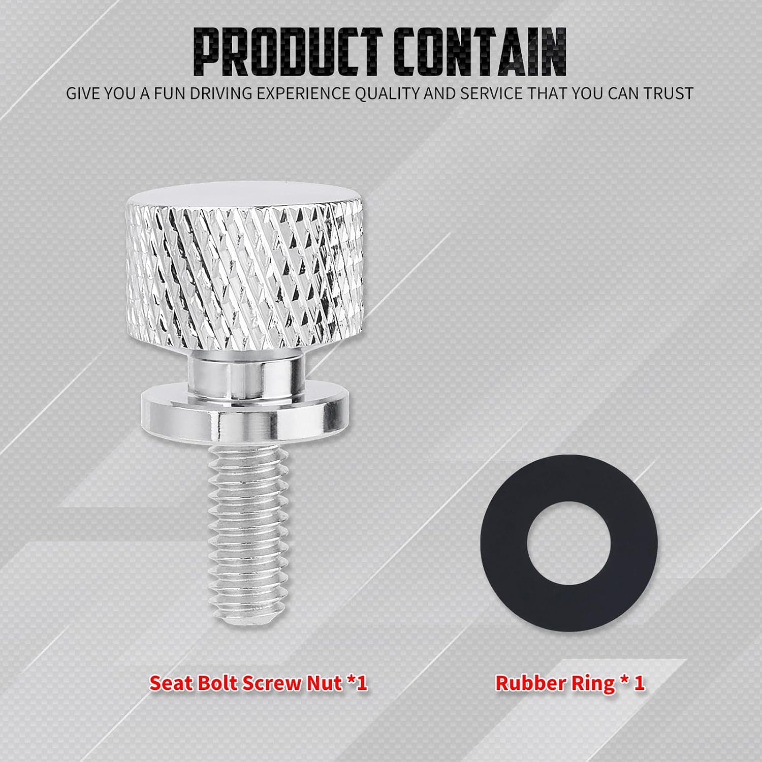 Seat Bolt Screw 1/4"-20 Thread Motorcycle Thumb Nut Fit for Harley Touring XG XL Dyna Softail CVO Breakout Road King Lower Rider (Chrome)