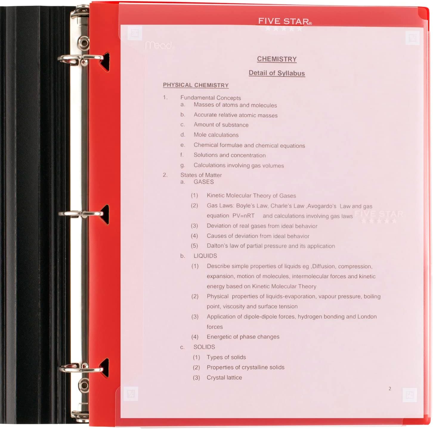 Five Star Pocket Folder + Study App, 4 Pack, 2 Pocket Folder, Customizable Cover, Fits 3 Ring Binder, Black, Pacific Blue, Fire Red, Forest Green (330092A-ECM)