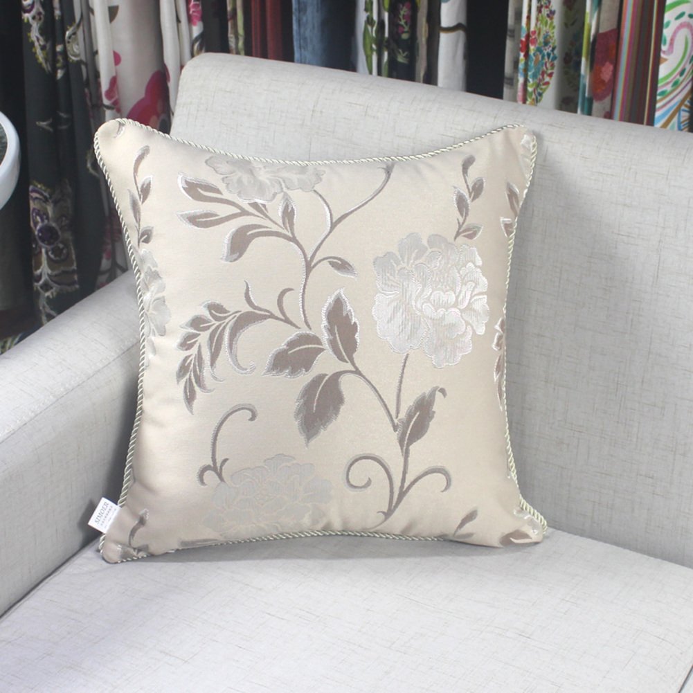 Coussins de canapé de style européen grand oreiller de lit fleur 45x45