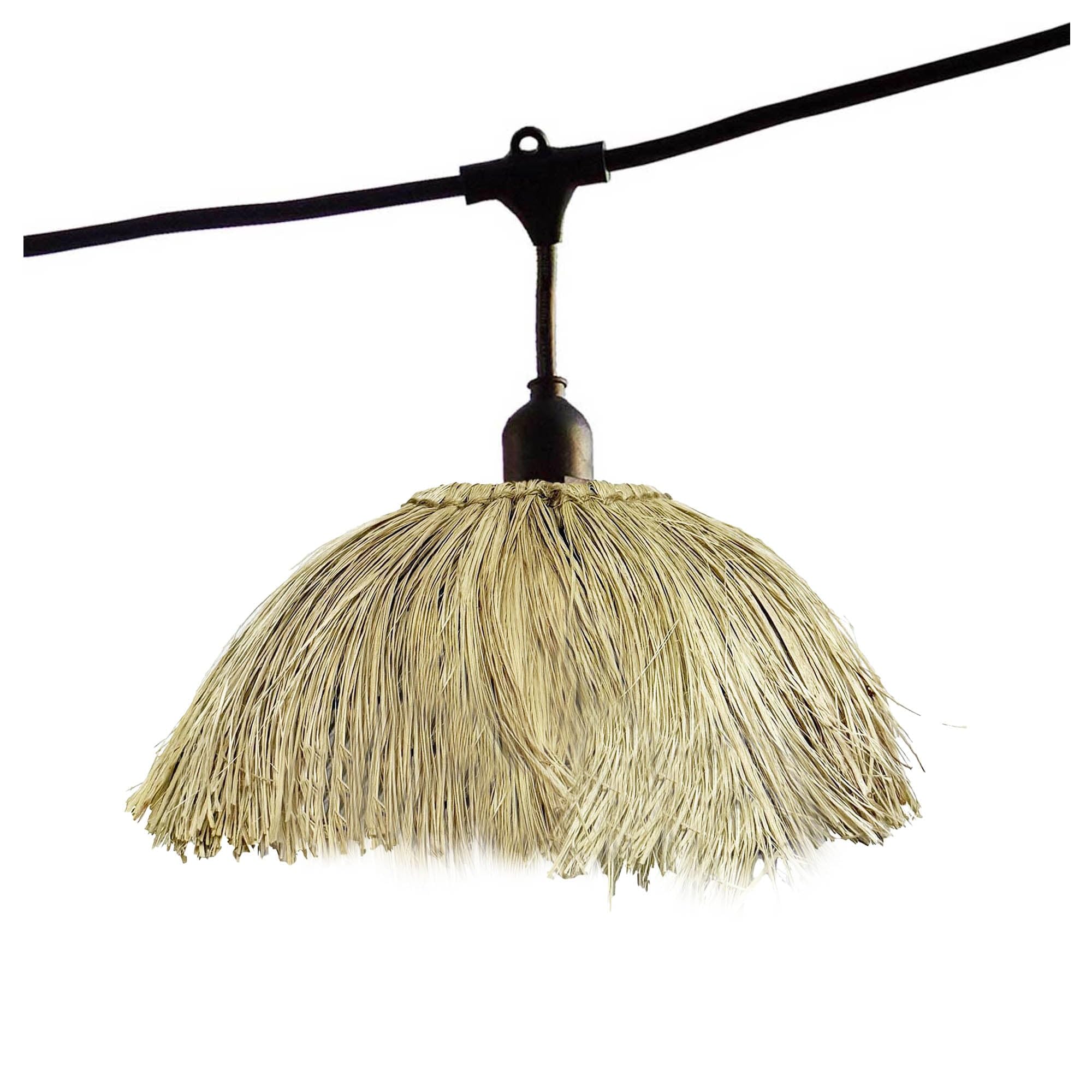 Lichterkette Außen anschließbar 6m mit 7 LED Filament E27 Warmweiß HAVANA STRING LIGHT Strohschirm Boho