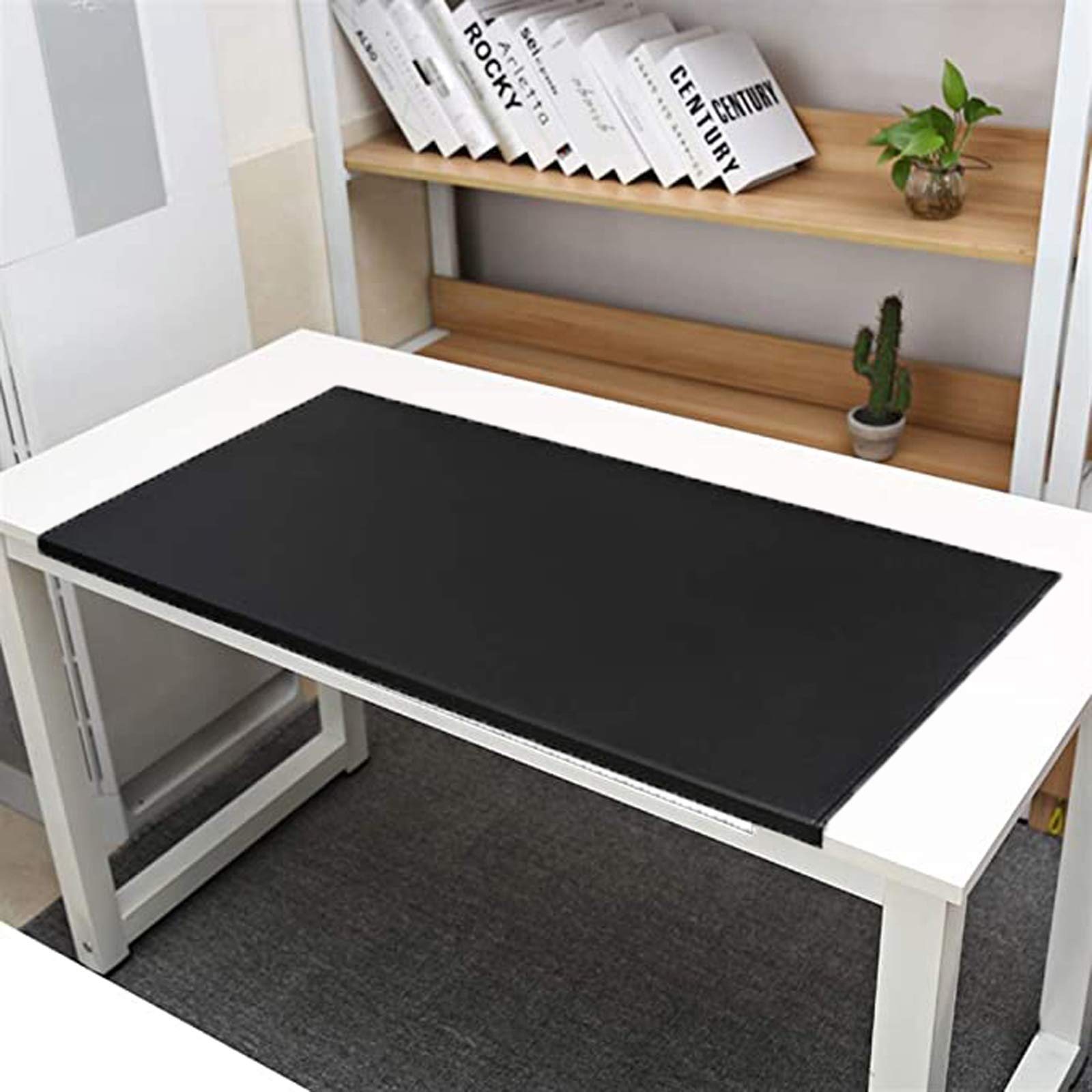 XXXL Podkładka na laptopa, klawiaturę, podkładka pod mysz, rozszerzona, z podparciem nadgarstka, pełna podkładka na biurko, skórzana, ergonomiczna, XXL, XL, 3XL, bardzo duża, A3, A2, papierowa, czarna