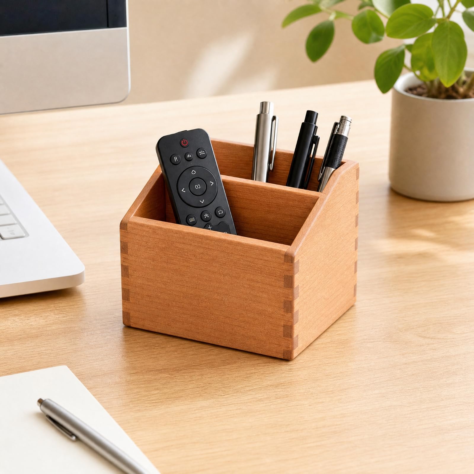 KESOTO Organizador Escritorio con Ranuras | Aspecto y Cálido, Organizador Escritorio con Compartimentos, Lápices, para Recepción, 240x150x85mm