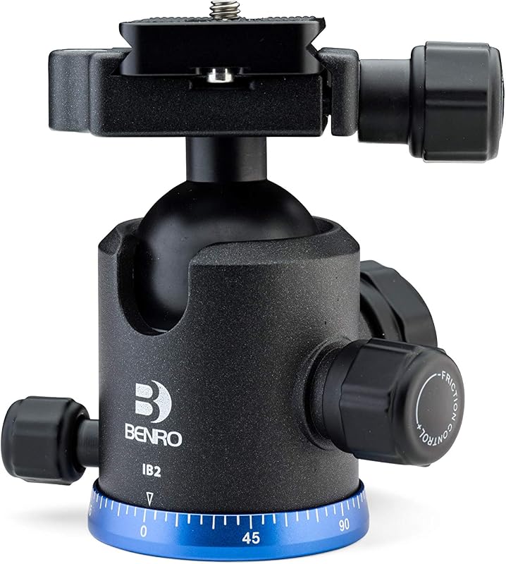 IB2 Cabezal de bola de triple acción – Liberación rápida compatible con arca, bloqueo de sartén independiente, control de fricción, movimiento de precisión suave para trípodes y configuraciones fotográficas profesionales (IB2)