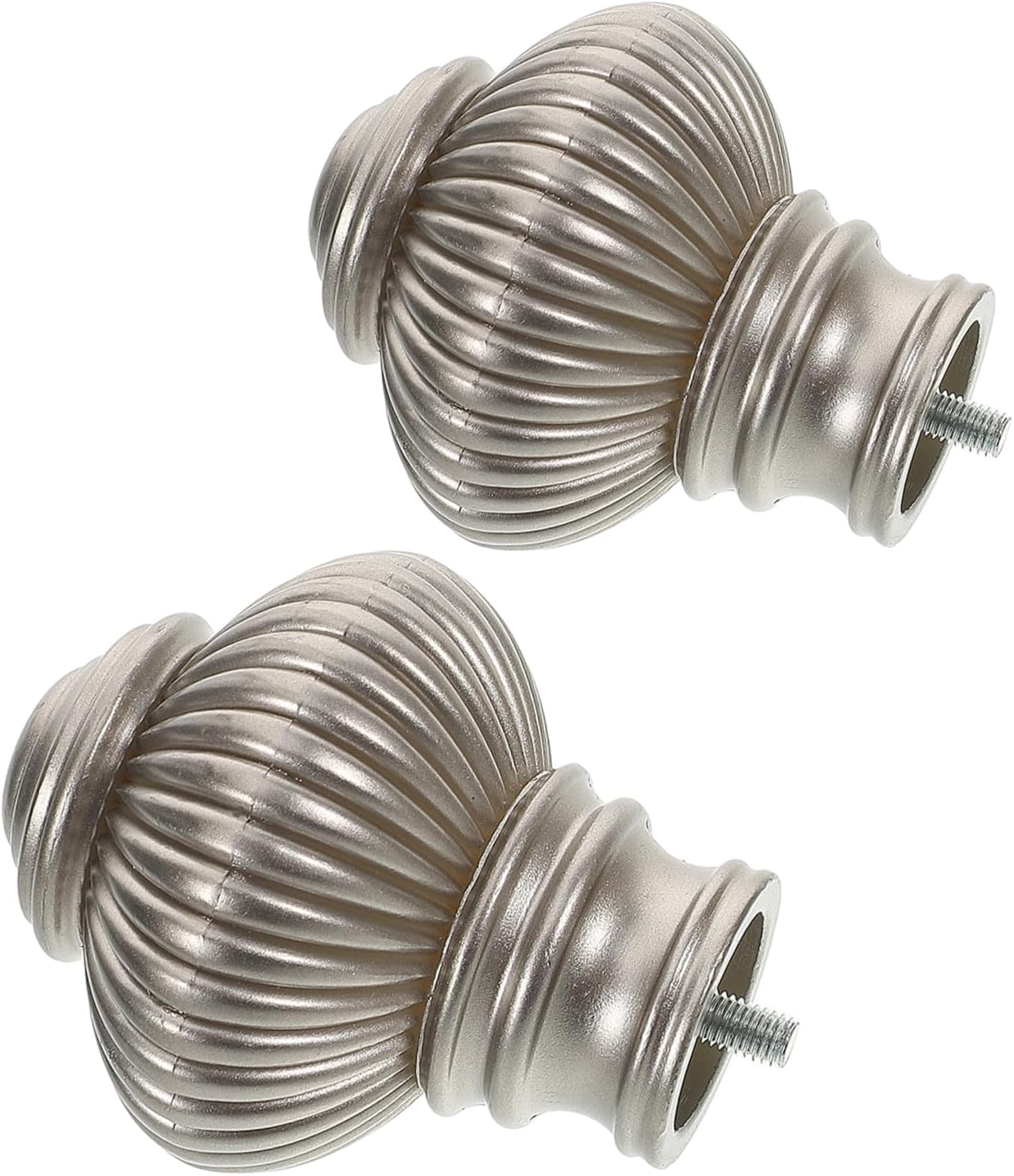PRETYZOOM 2pcs Curtain Rod End Caps Drapery Rod Pole Cap End Plugs Finials Home Office Window Decorative Enhancement