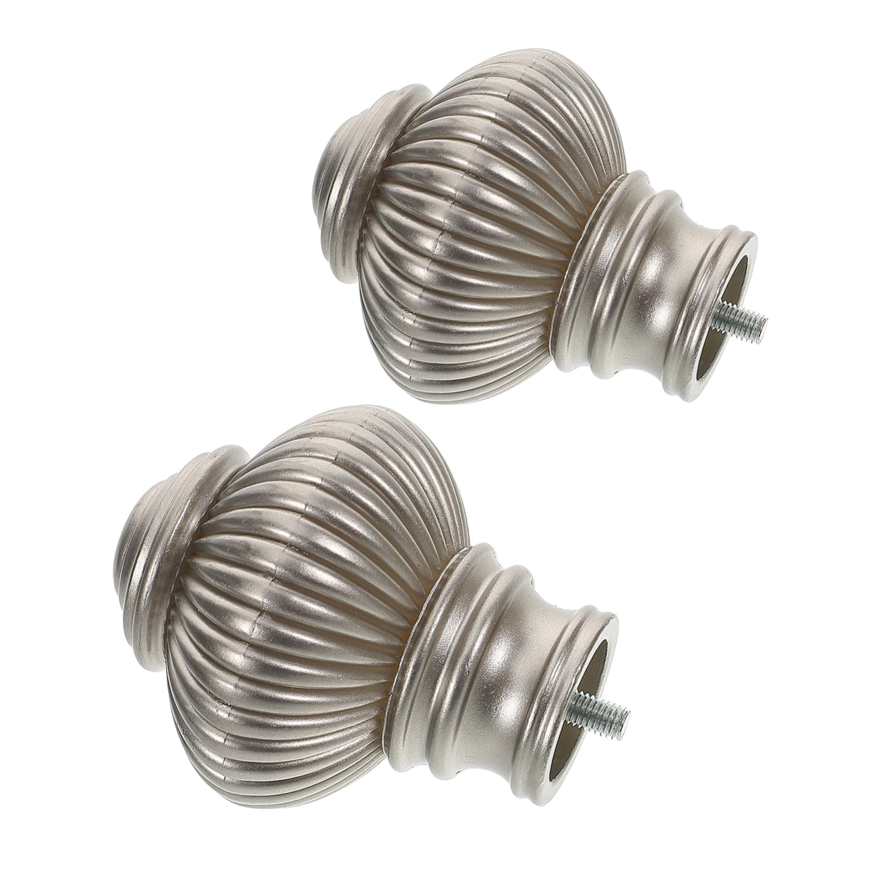 PRETYZOOM Drapery Rods End Caps 2pcs Plastic Curtain Rod Finials Nonslip Decorative for Home Office
