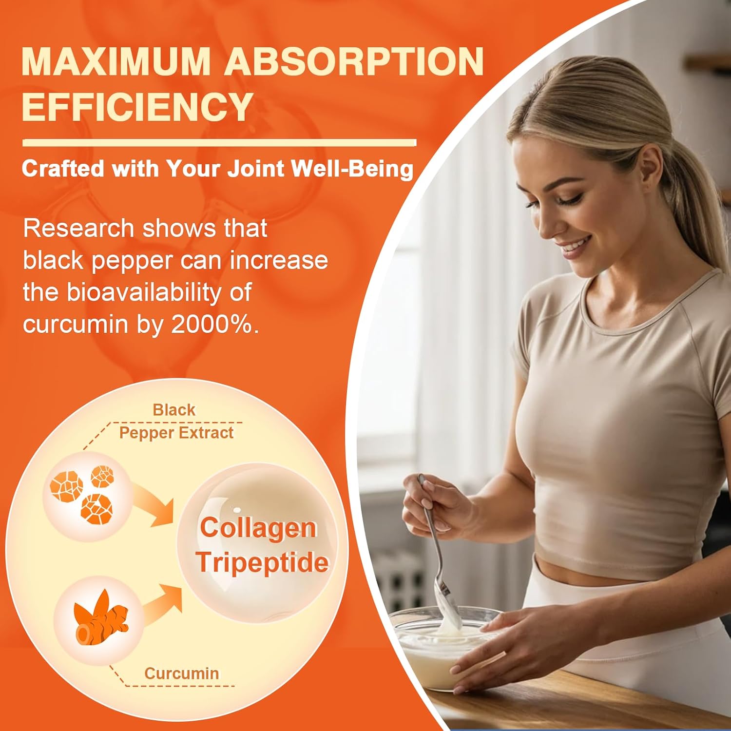 ZEBORA Multi-Collagen-Peptides-Powder for Joint Recovery with MSM & CS - 50 Servings of Hydrolyzed Collagen for Women Men - Type I II III V X Collagen for Skin Hair Nail & Joint Support, Keto Friendly - Image 6