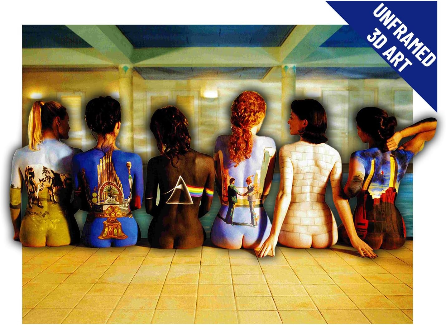 Pink Floyd Back Catalogue 3D Poster Wall Art Decor Print | 11.8 x 15.7 | Lenticular Posters & Pictures | Memorabilia Gifts for Guys & Girls Bedroom | Darkside of the Moon Vinyl Records & Rock Art