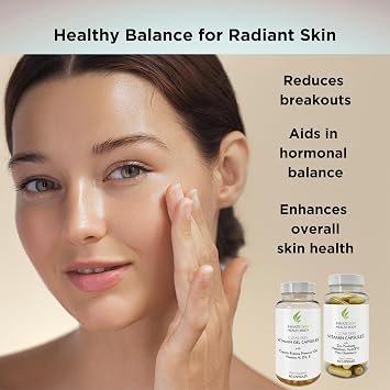 Clear Skin Acne Vitamin System | 20 Antioxidants, Botanicals & Minerals | Capsules | 60 Count | Pack of 2