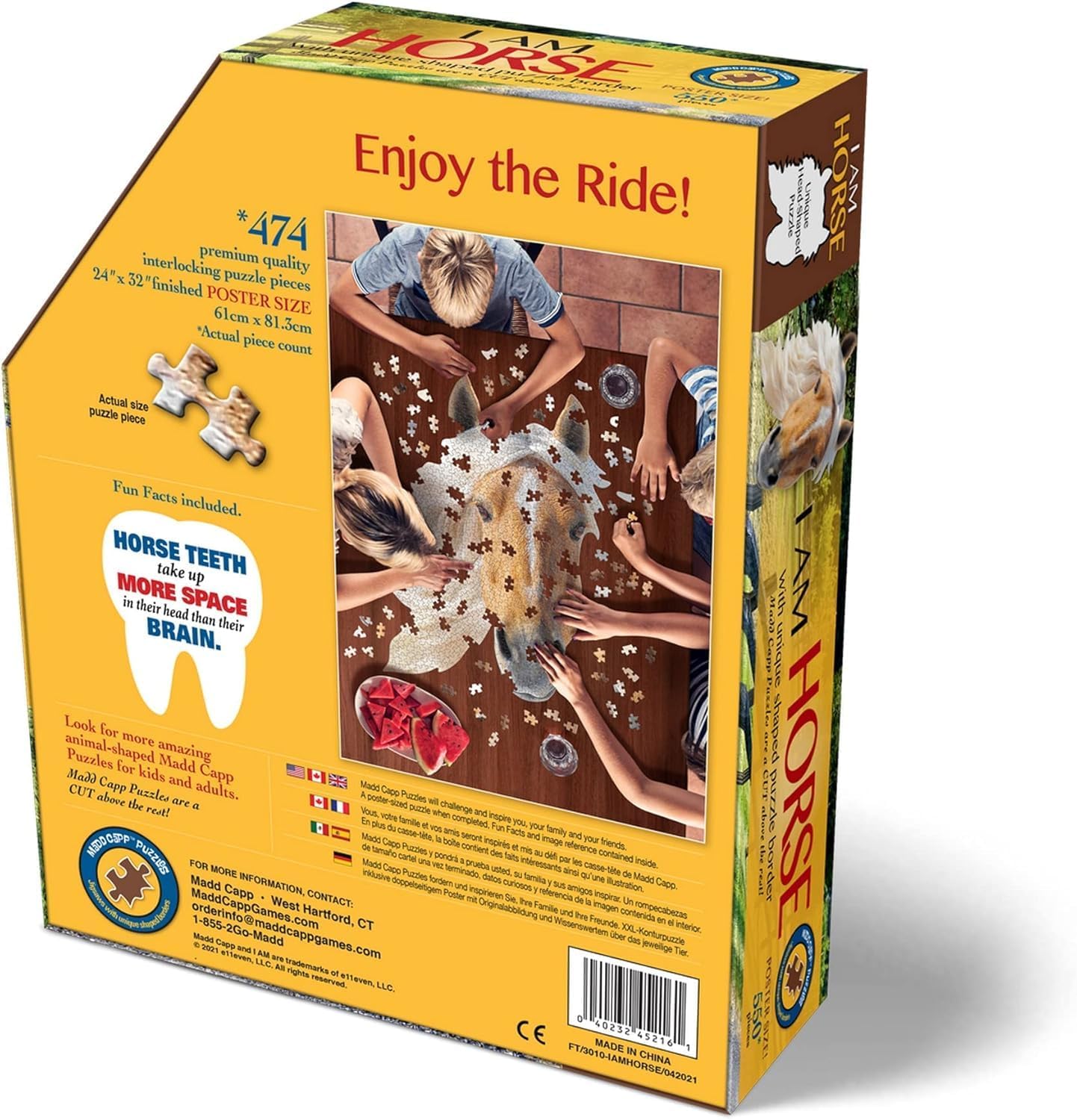 Madd Capp Puzzles - I AM Horse - 550 pieces - Animal Shaped Jigsaw Puzzle
