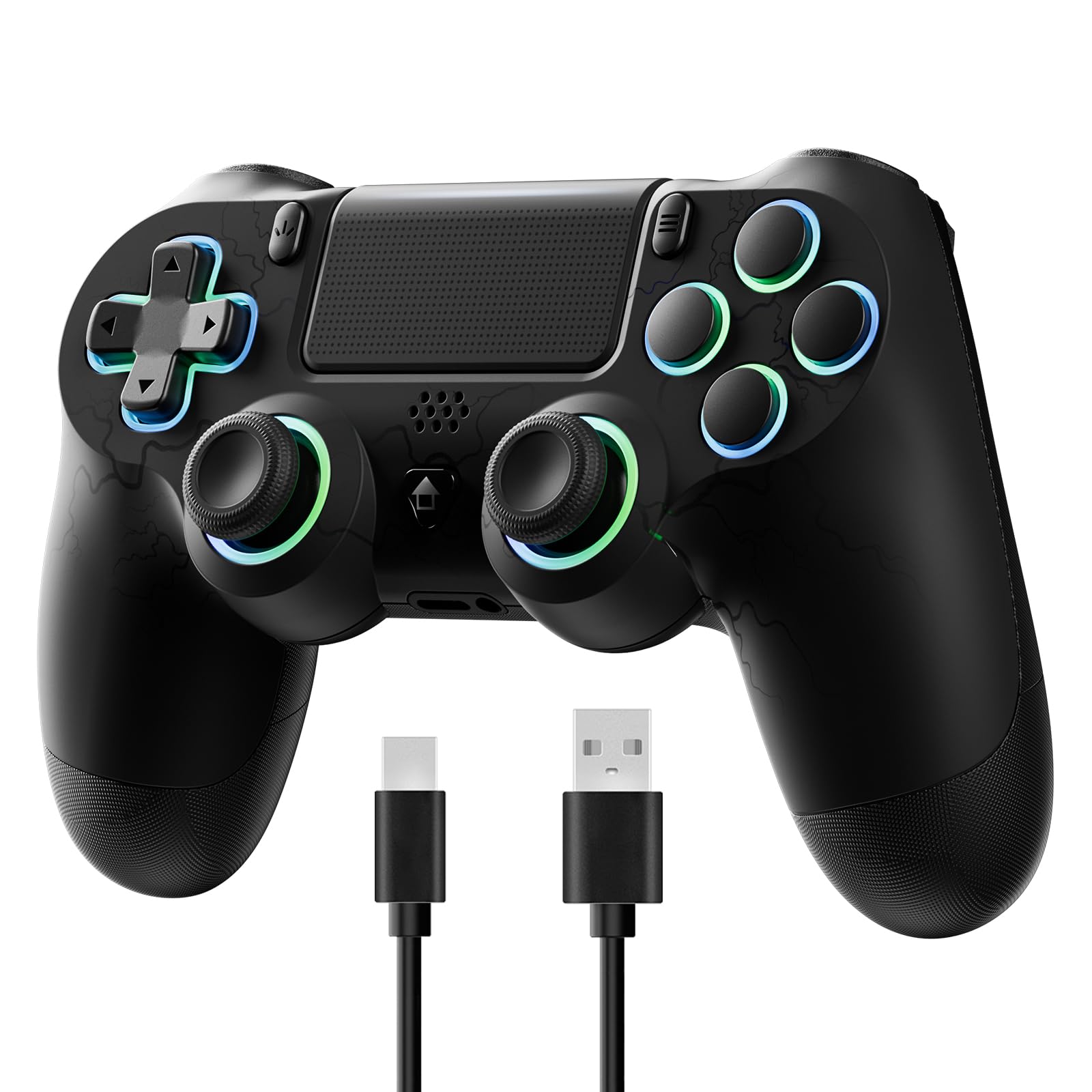 Amazon | PS4 コントローラー ワイヤレス 無線/有線 RGBライト Type-C