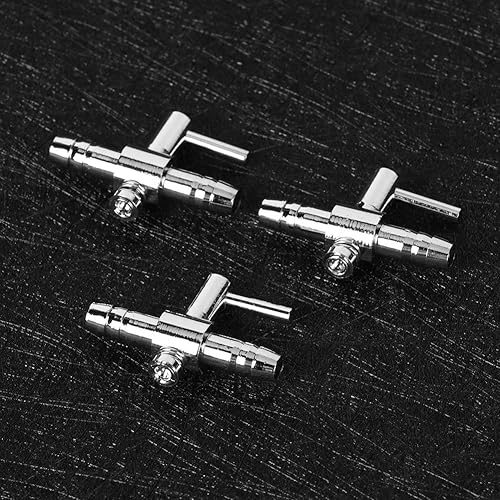 Miniatura 8 de Fydun 10 válvulas de control de aire de acero inoxidable, accesorios de ajuste de flujo de aire de acuario, entrada de compresión de 1/4 pulgadas,