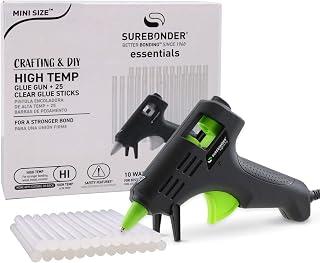 Hot Glue Gun, Surebonder Mini Size 10W High Temperature Glue Gun Kit with 25 Glue Sticks