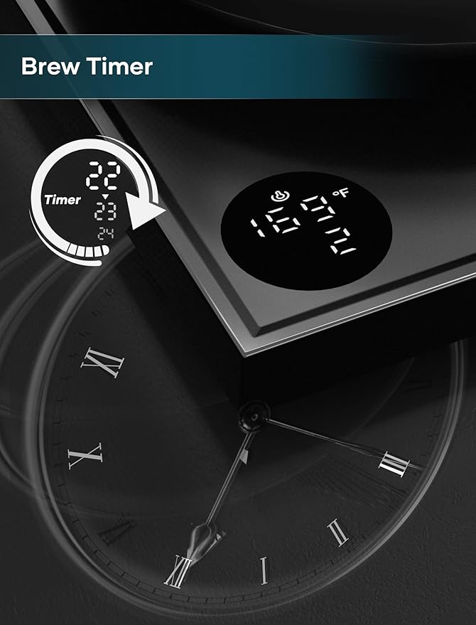 Tetera Eléctrica Gooseneck Intasting 0.9L Acero Inoxidable Control Temperatura miniatura 7