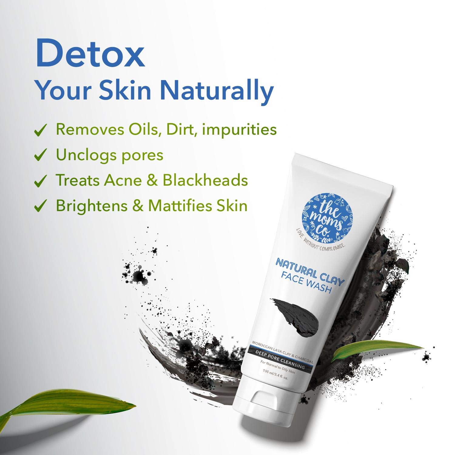 Buy The Moms Co. Clay Face Wash with Moroccan Lava Clay & Kaolin (100ml