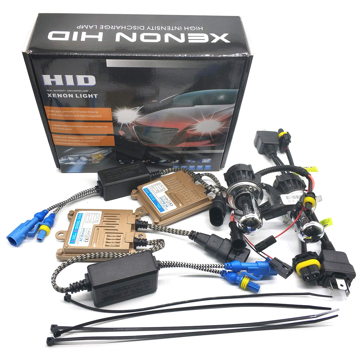 Amazon | 瞬間起動 DC12V 車用 防水 AC交流 瞬間点灯 金色バラスト 55W
