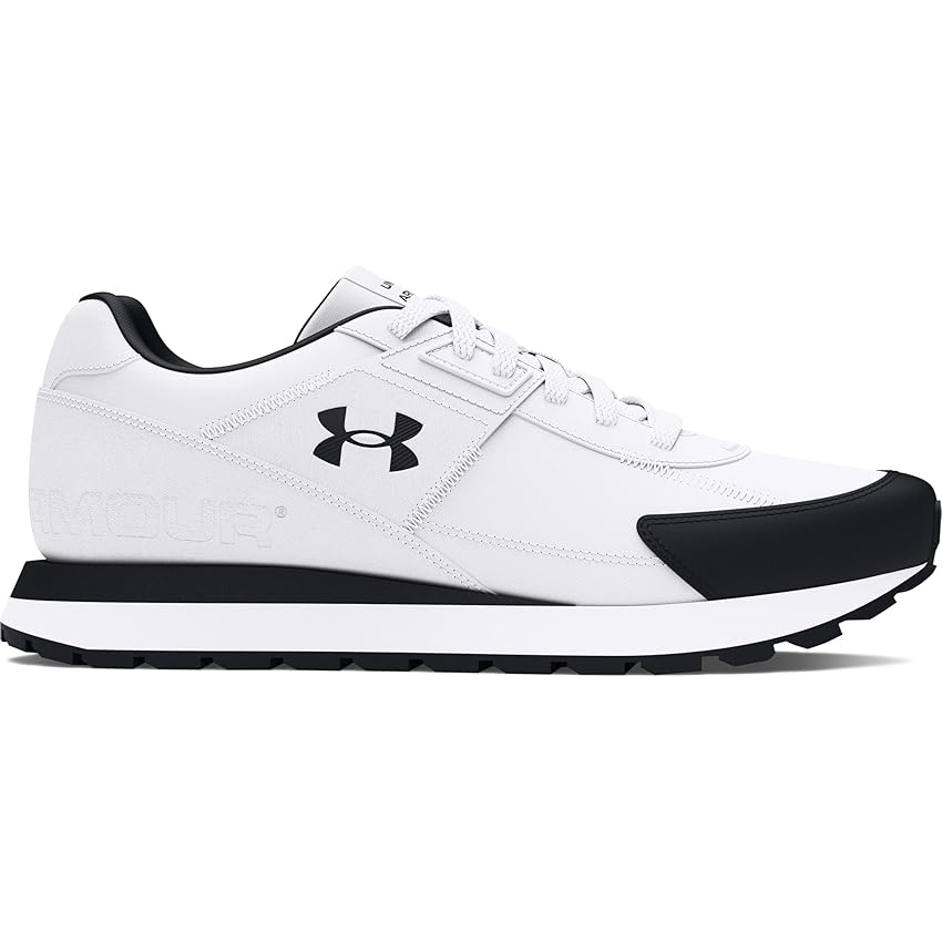 Under Armour Runner da Uomo Essential, Bianco Nero Nero, 43 EU