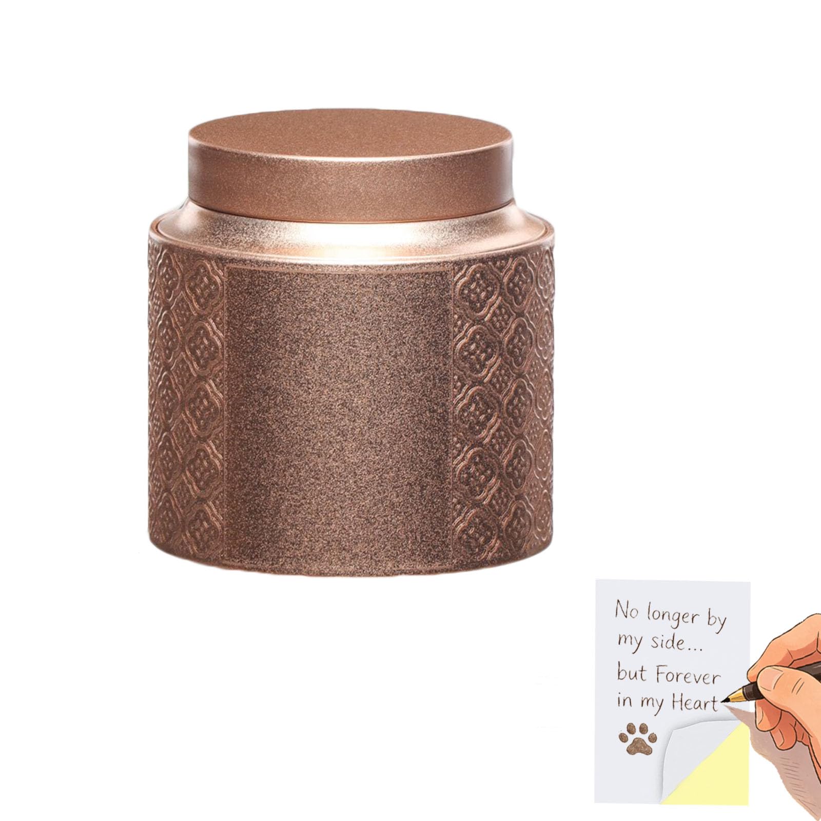 Jiuhao Small Urns for Ashes, Mini Urn for Human and Pet Dog Cat Ashes Portable Keepsake,Size(4.17in*4.13in),Memorial Pet Loss Sympathy Gift for Home Display (Gold)