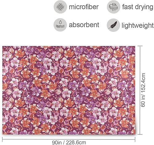 Miniatura 3 de KLL Blooming Spring Summer Meadow Flower Red Fluffy Blanket Fall Plush Travel Blankets Flannel Microfiber Throws 60"x90" for Couch, Car, Bedroom