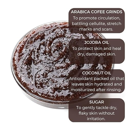 Miniatura 3 de AB Amira Beauty Sugar Body Scrub - Limpiador hidratante y exfoliante para la piel profunda. Reduce el acné, la celulitis, las estrías, la piel