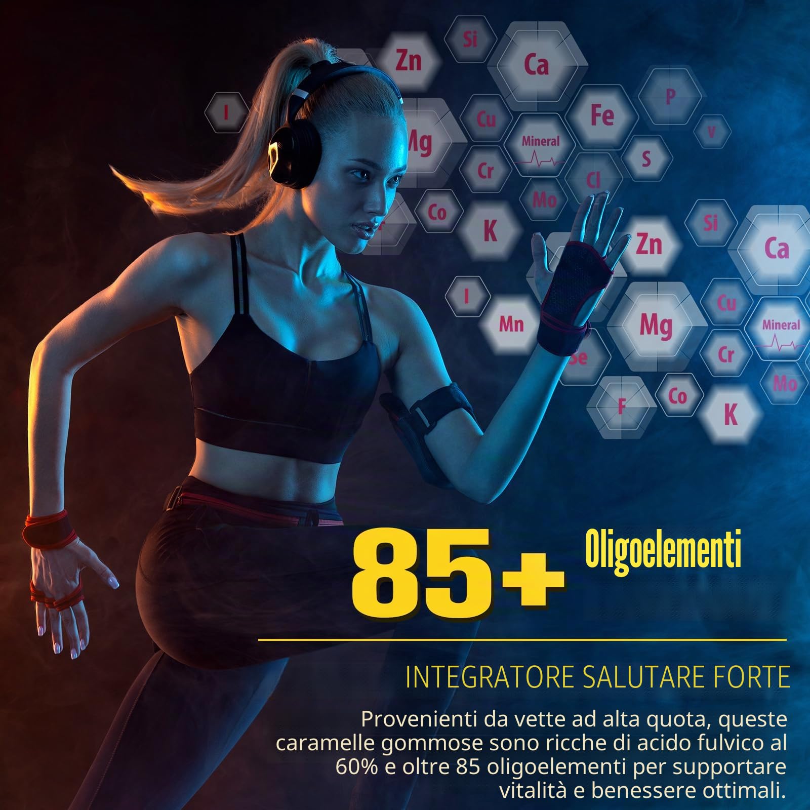 Shilajit - Orsetti gommosi 3000 mg, puro Himalaya Shilajit oro, oltre 85 oligoelementi, supporta il livello di energia, il sistema immunitario (1)