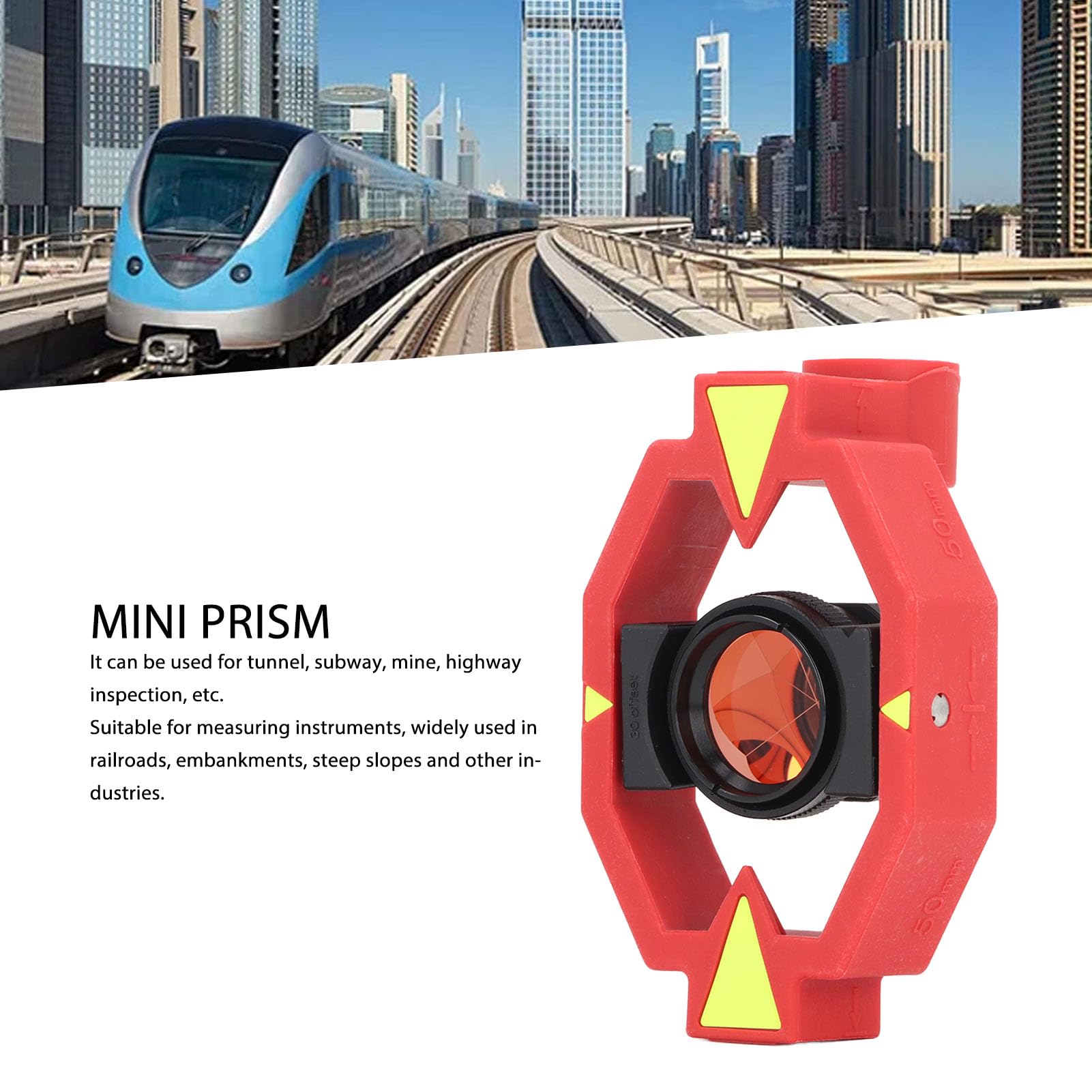 Marhynchus System Mini Prism Tachimetr Pryzmat K9 Szkło Optyczne Obudowa ABS Precyzyjne Narzędzia Pomiarowe 30 Mm do Inspekcji Tuneli i kopalń