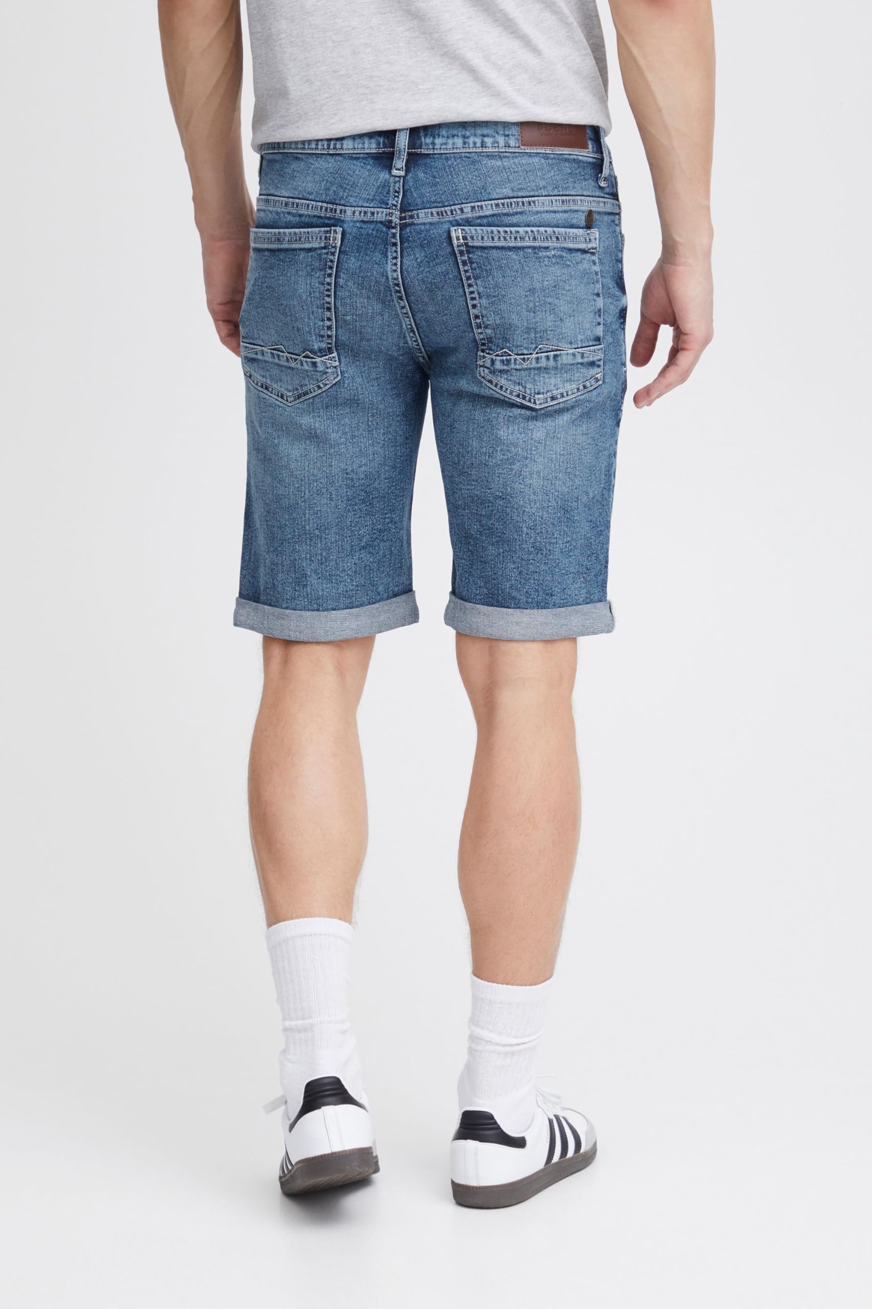 Blend Deniz Herren Jeans Shorts Kurze Denim Hose im Destroyed-Optik aus Stretch-Material Regular Fit