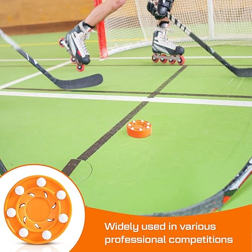 Miniatura 12 de Deekin Discos de hockey de hockey callejero Discos de hockey con rodillos de hockey multifuncionales, novedoso juego de hockey para interiores