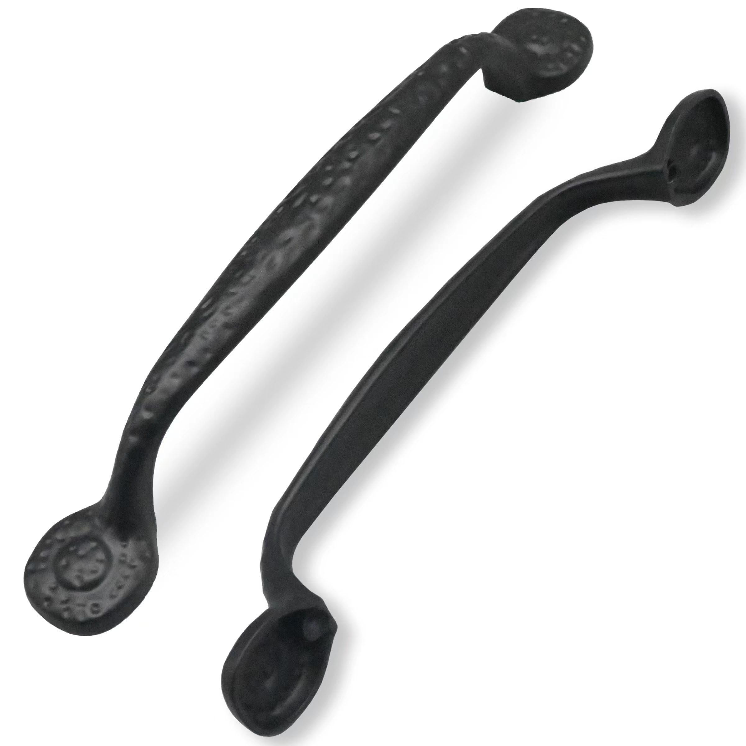 khtumeware Rustic Black Cabinet Pulls 5 Inch Center to Center 2 Pack Antique Black Farmhouse Cabinet Hardware Kitchen Cabinet Handles for Vintage Drawer Pulls Dresser Pulls