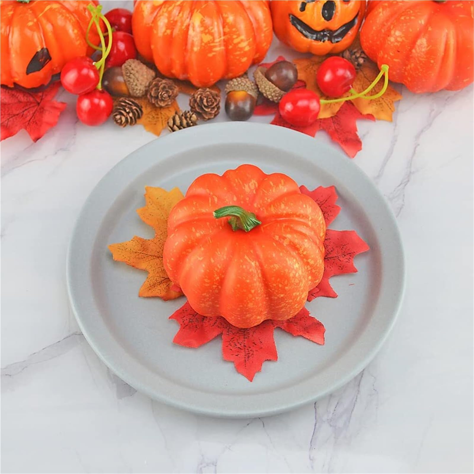 Owoców Symulacyjnych 2 Symulowane Dynie Do Dekoracji Na Halloween, Nadające Się Jako Rekwizyty Fotograficzne Dekoracja Stołu