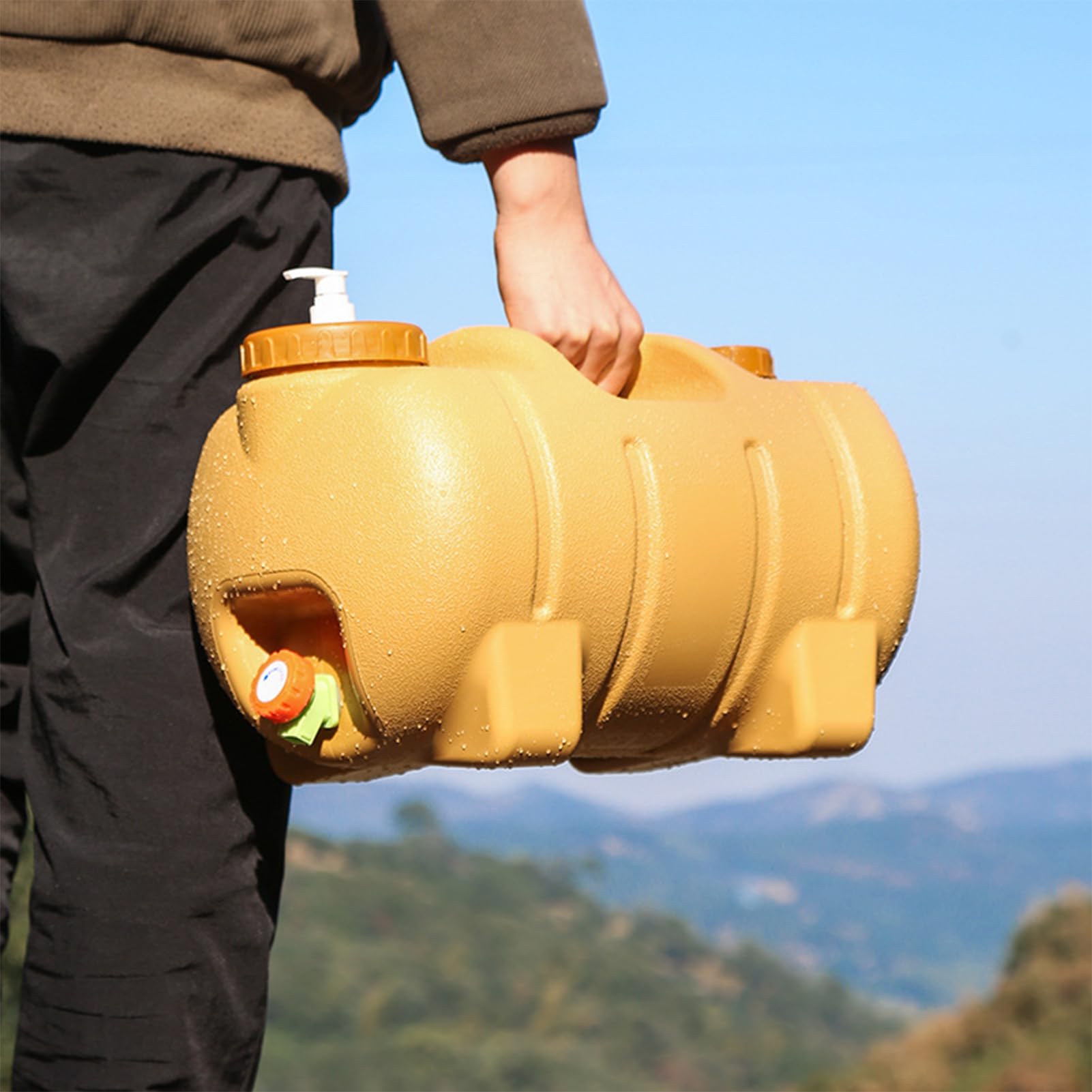 Jerricane d'eau de camping Hydratation survie réutilisable | Bidon D'Eau Extérieur 20 L Avec Robinet Pour Randonnée Camping-car Sac À Dos Pique-nique Plage Jardin Réunions