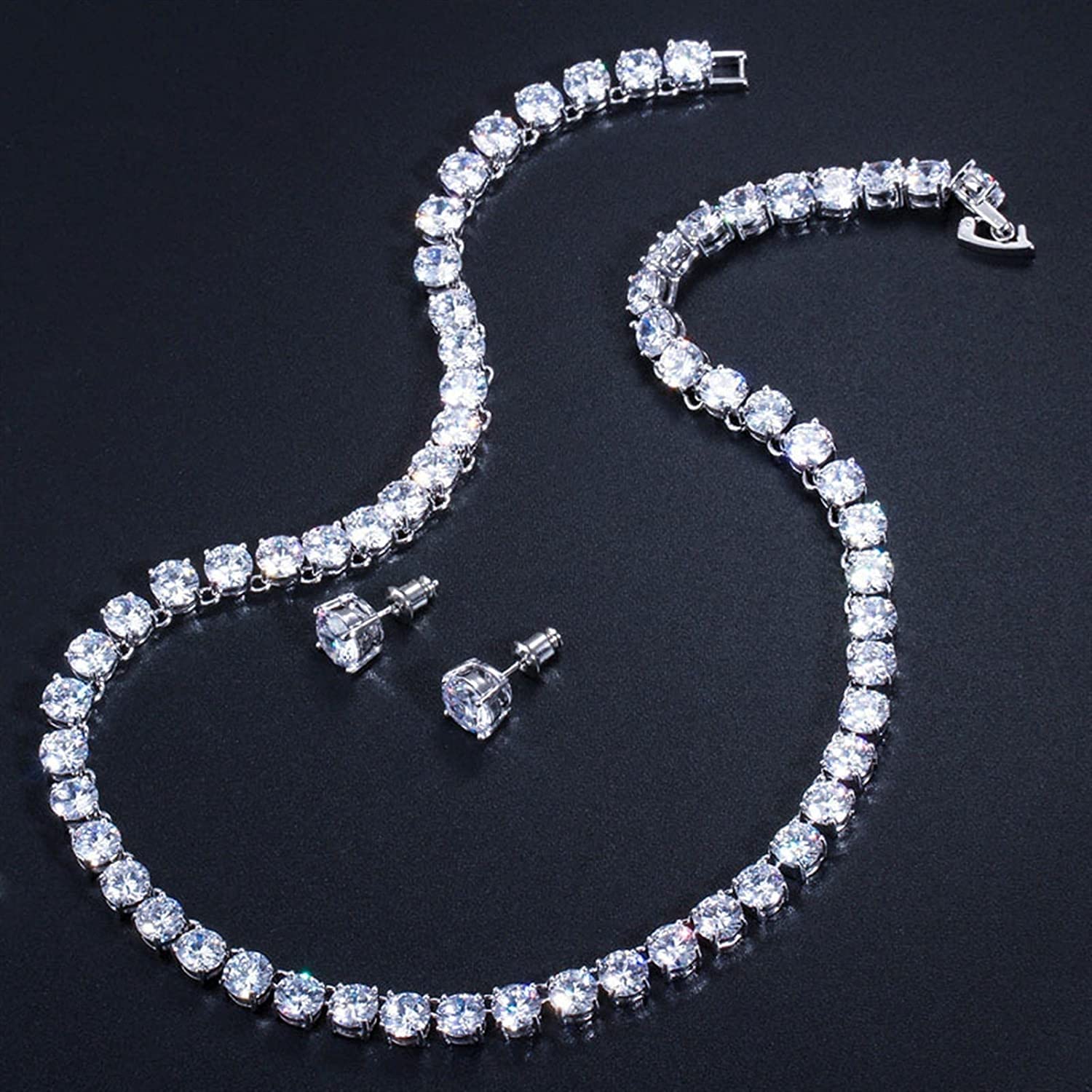 Conjunto de joyas de cristal redondo ideal para regalar a novias e invitadas 6