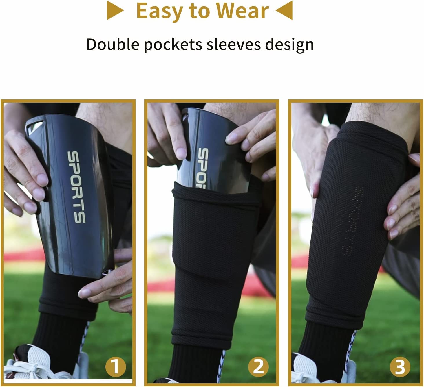 Espinilleras de Fútbol con Calcetines Antideslizantes - Protección Ergonómica para Todos los Edades