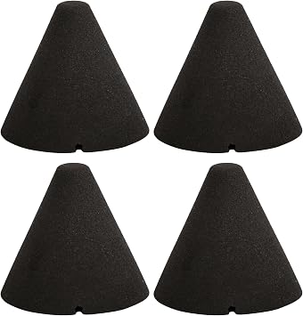 Yibuy 4 Pieces Electronic Drum Piezo Trigger Foam Cone Replacement 35mm x 37mm Black