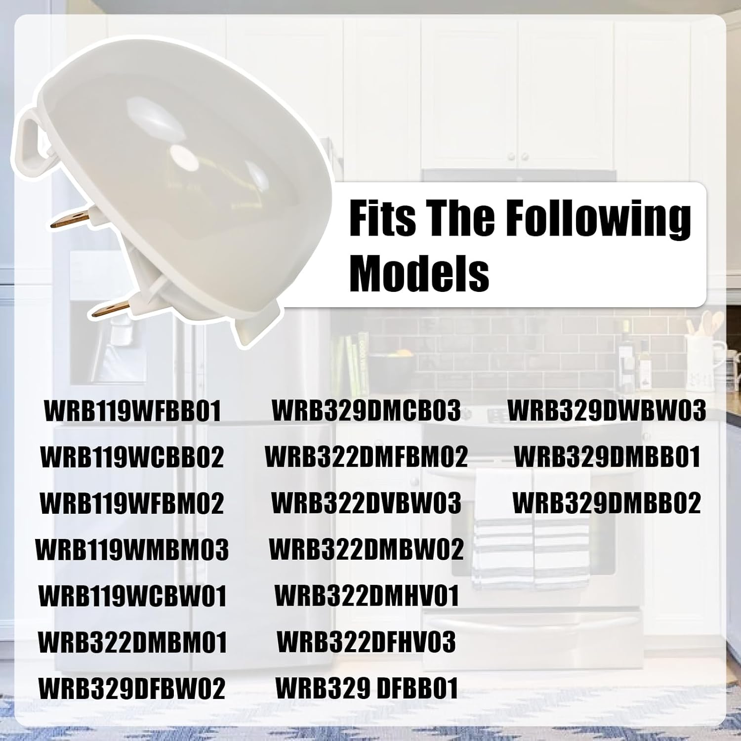 2-Pack W11468934 Refrigerator Light Replacement for Whirlpool W11449273、W11520324、W11251749、W11549780、W11602886、AP6986570、AP7192759.