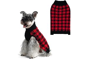 PUPTECK Tartan Plaid Dog Sweater